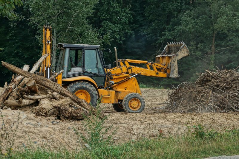 Heavy Machinery Clearing Land